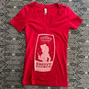 Women’s V-Neck “Knotty Blonde” T-Shirt (Small)